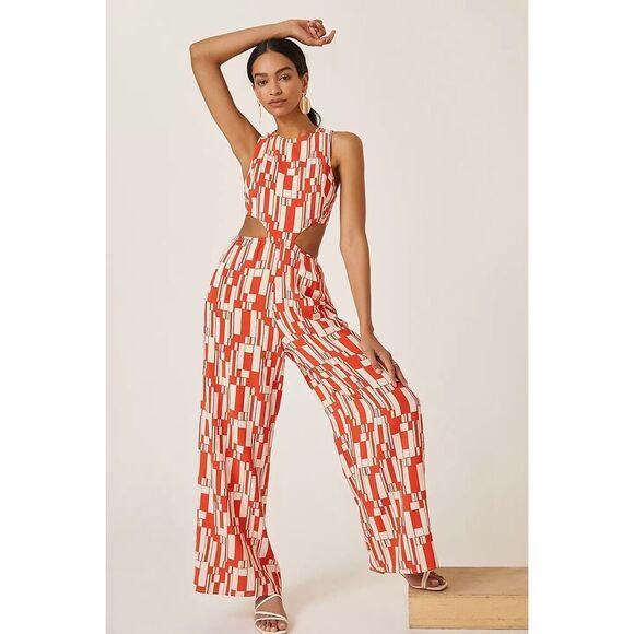 Anthropologie Corey Lynn Calter Cutout Wide-Leg Jumpsuit Size XS